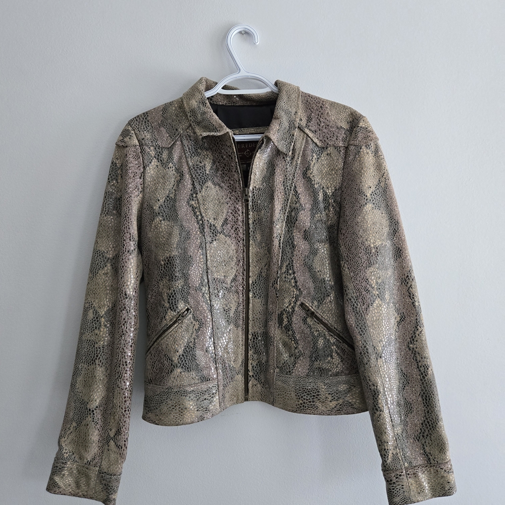 Women's Snakeskin Leather Jacket